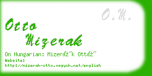 otto mizerak business card